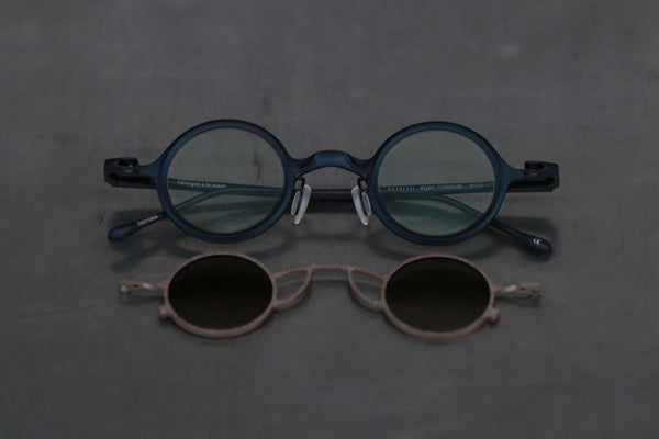Rigards X ZIGGY CHEN joint copper titanium aluminum detachable double-layer sunglasses RG1911 collection RG-RG1911TI-SLGTTMGT dark blue + bronze / matte transparent + bronze film RG1911TI